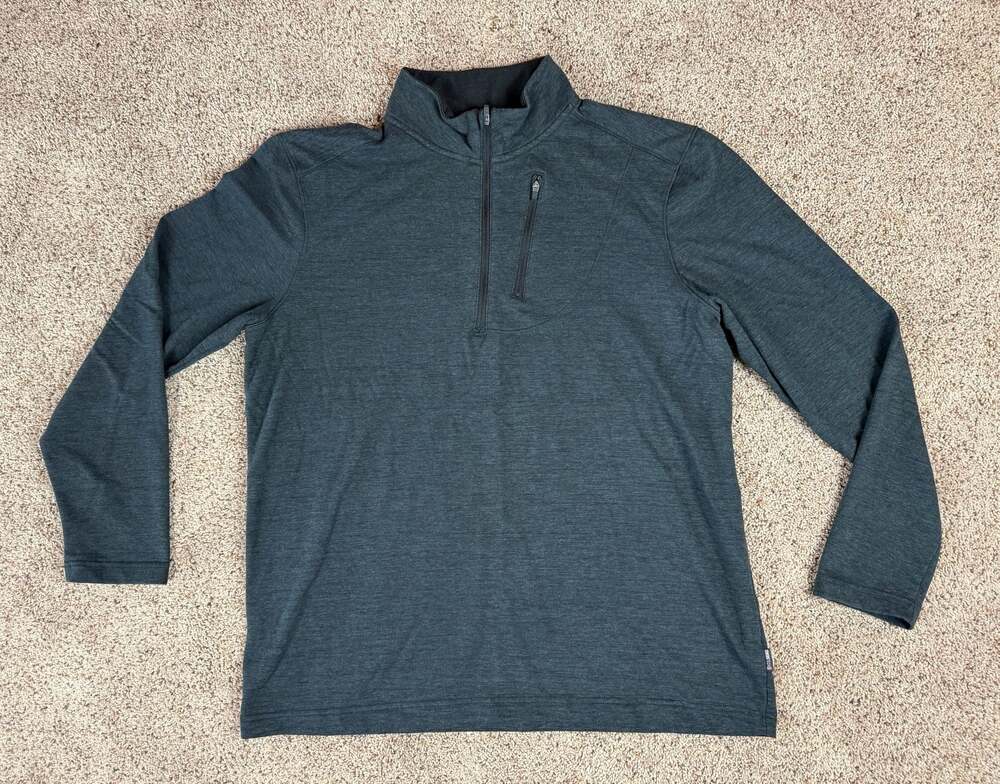 Swiss Tech Men's Quarter-Zip Pullover Dark Gray Heather Size L